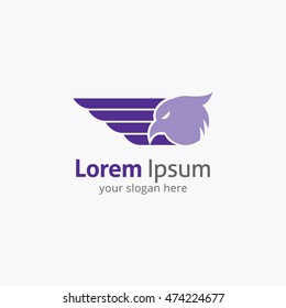 Eagle Symbol Illustration, Sign, Button, Badge, Icon, Logo for company. Vector Illustration