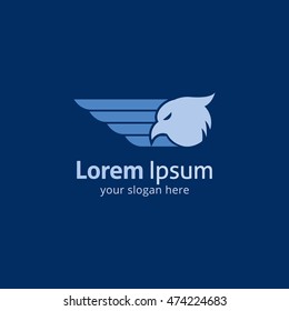 Eagle Symbol Illustration, Sign, Button, Badge, Icon, Logo for company. Vector Illustration
