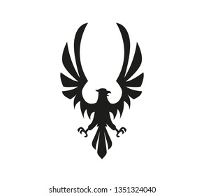 Eagle symbol isolated on white background.