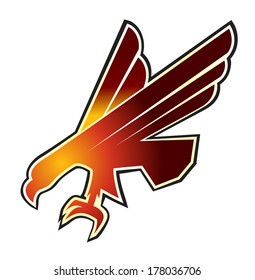 Eagle symbol isolated on white - illustration