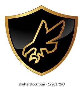 Eagle symbol isolated on white - illustration
