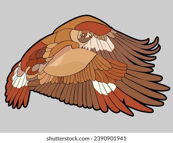 Eagle symbol isolated on white vector illustration. American symbol of freedom