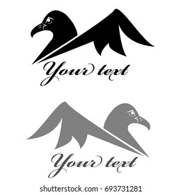 Eagle symbol isolated on white background. Vector illustration.
