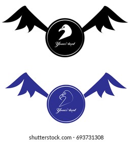 Eagle symbol isolated on white background. Vector illustration.