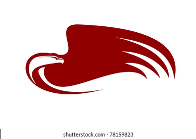 Eagle symbol isolated on white, such  a logo. Jpeg version also available