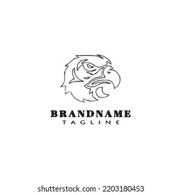 eagle symbol logo cartoon icon design template black modern isolated vector illustration