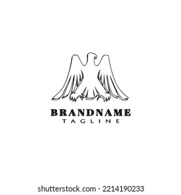 eagle symbol logo icon design template black modern isolated vector illustration