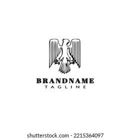 eagle symbol logo icon design template black modern isolated vector illustration
