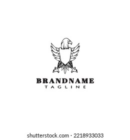 eagle symbol logo icon design template black modern isolated vector illustration