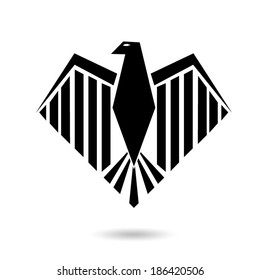 Eagle symbol on white background svg