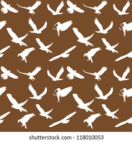 Eagle symbol set seamless pattern. Vector illustration. EPS 10