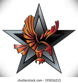 Eagle symbol with star - illustration