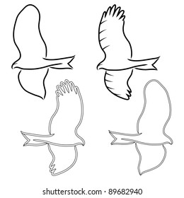 Eagle symbols and tattoo, vector illustration.