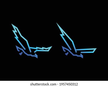 Eagle symbols Vector, Modern Eagle logo vector, hawk logo vector, modern style of Flying eagle logo