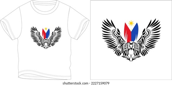 eagle t shirt graphic design vector illustration digital file