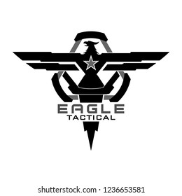 Eagle Tactical Logo Design Vector Illustration Stock Vector (Royalty ...