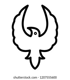 An eagle tattoo icon design