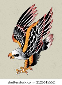 eagle tattoo old school design