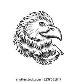 eagle tattoo style icon isolated