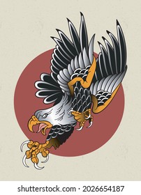 eagle tattoo traditional old school