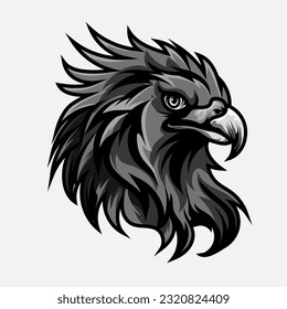 Eagle for tattoo or Tshirt design or outwear. Hunting style eagle background. Concept on white background isolated vector illustration