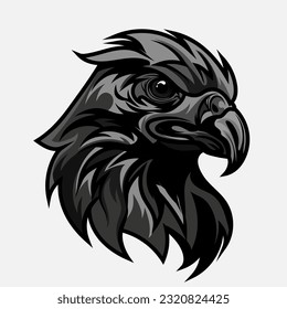 Eagle for tattoo or Tshirt design or outwear. Hunting style eagle background. Concept on white background isolated vector illustration