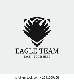 Eagle team logo design template. Vector illustration