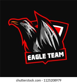 Eagle team mascot logo template