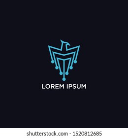 Eagle Tech Abstract Logo Icon Design Template Vector
