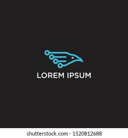 Eagle Tech Abstract Logo Icon Design Template Vector