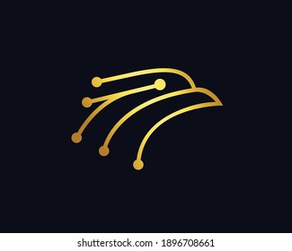 Eagle Tech Logo Template Design Vector, Emblem, Design Concept, Creative Symbol, Icon
