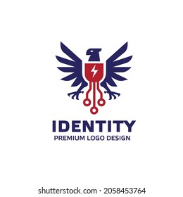 Eagle Tech Logo Template Design Vecto