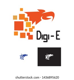 eagle technology logo in flat concept, design, template