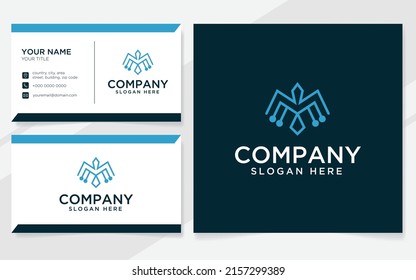 Eagle technology logo suitable for company with business card template