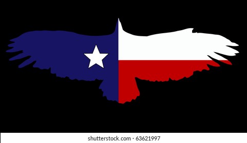 eagle texas flag vector illustration