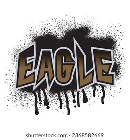 Eagle text graffiti street art