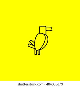 Eagle thin line icon design. zoo animal vector illustration