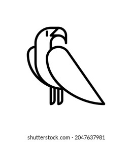 Eagle thin line icon. Modern vector illustration, symbol of freedom.