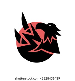 eagle thunderbird circle icon design illustration, hawk icon design, eagle logo template svg