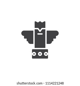 Eagle totem vector icon. filled flat sign for mobile concept and web design. ancient totem simple solid icon. Symbol, logo illustration. Pixel perfect vector graphics