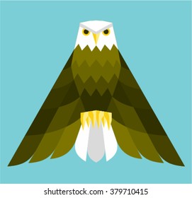 Eagle triangular shape illustration 