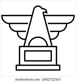 Eagle Trophy, premium award icon in line style. High quality outline symbol of achievement