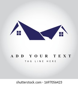 Eagle Type Real Estate logo design & illustration vector art 