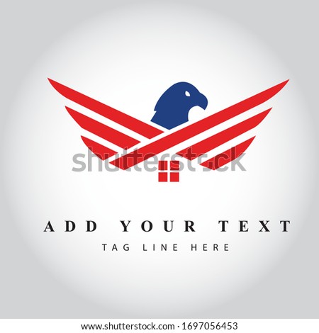 Eagle Type Real Estate logo design & illustration vector art 