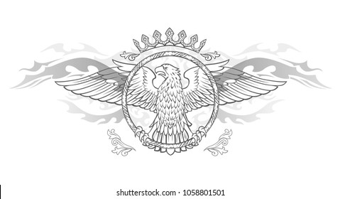 Eagle upon in ring emblem
