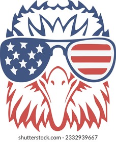 Eagle USA flag 4th of july t-shirt design