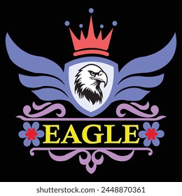 eagle vector art logo and design