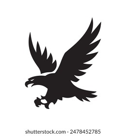 Eagle vector art silhouette design 