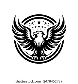 Eagle vector art silhouette design 