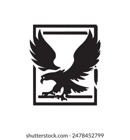 Eagle vector art silhouette design 